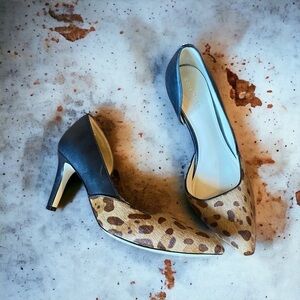 Cole Haan Leopard Print and Black Heels